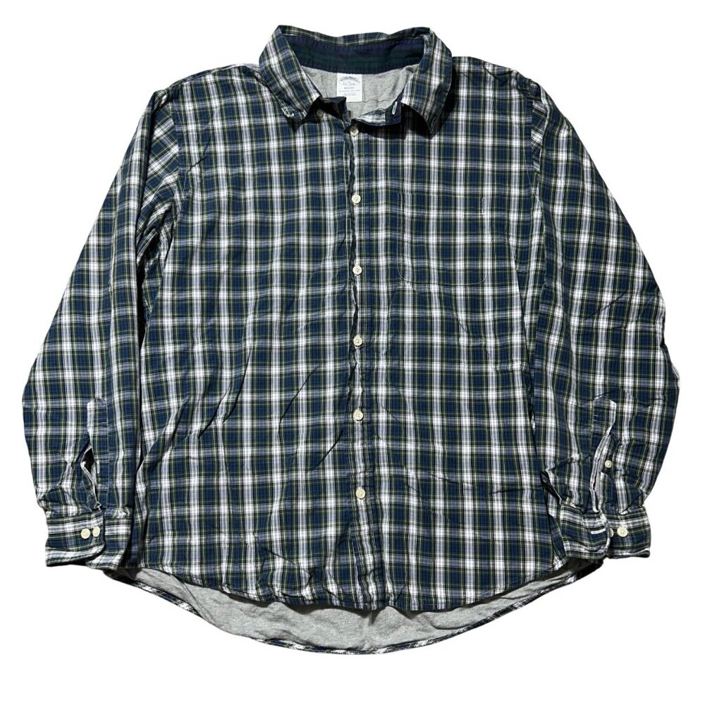 Brooks Brothers Mens XL Regent fit Lined Plaid Button-Up Shirt Long Sleeve